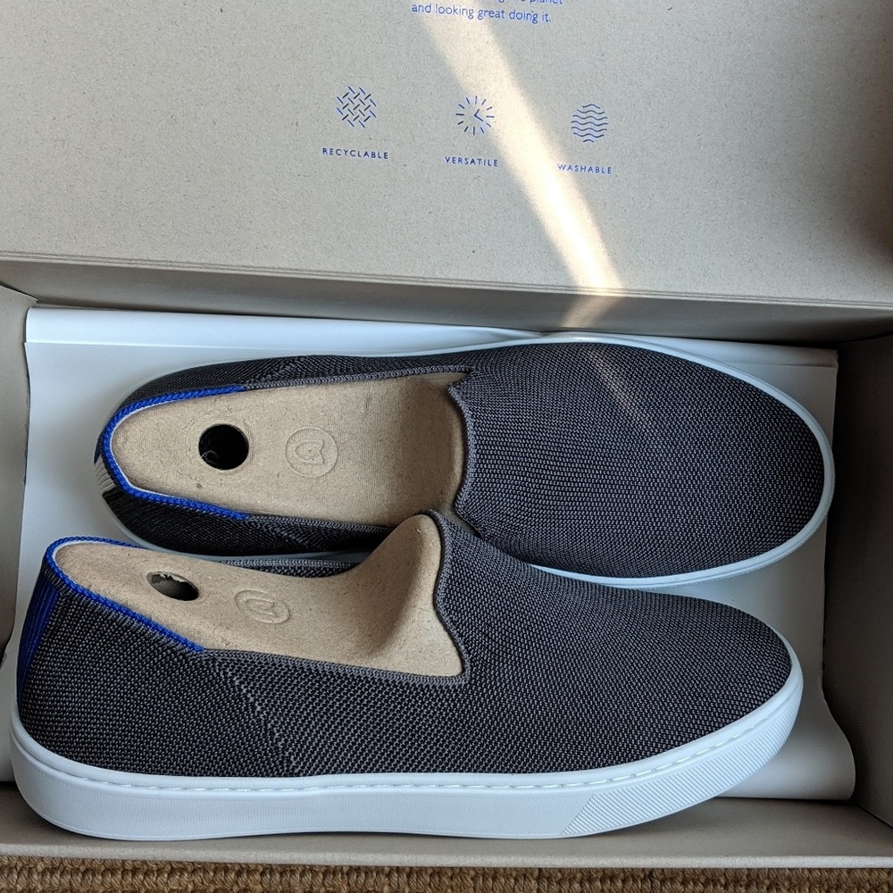 Rothy's Steel Gray Sneaker NIB 9 new unworn